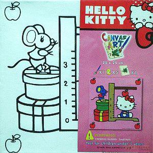 Podobrazie z nadrukiem 25x25 cm Hello Kitty