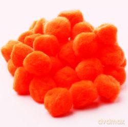 Pompony dekoracyjne 10 mm Pomarańczowe