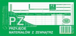 PZ - Przyjęcie materiałów z zewnątrz 352-8