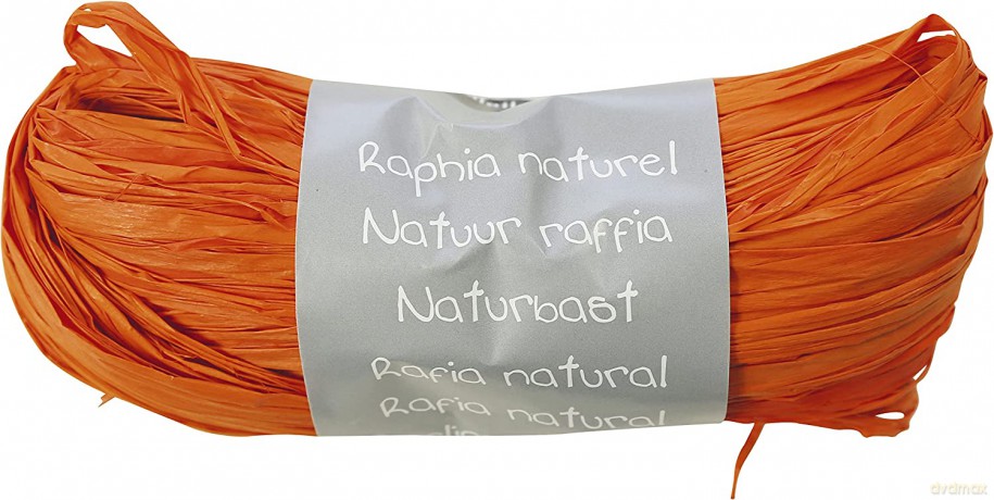 Rafia naturalna 50 g pomarańczowa