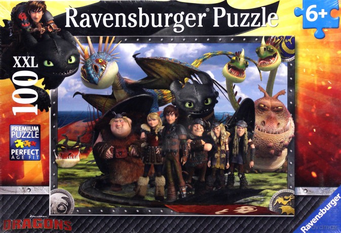 RAVENSBURGER 100 el. Jak wytresować smoka 2: Sczerbatek i przyjaciele [PUZZLE]