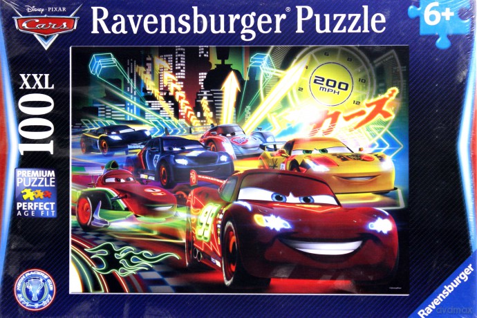 RAVENSBURGER 100 el. XXL - Samochody neon [PUZZLE]