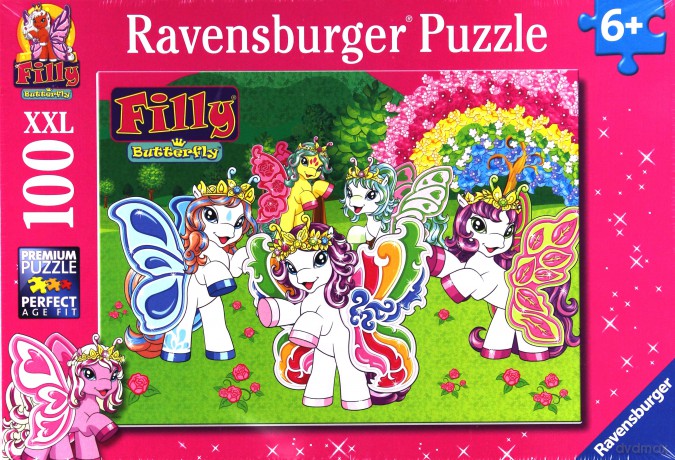 RAVENSBURGER 100 el. XXL - W ogrodzie: Papilla [PUZZLE]