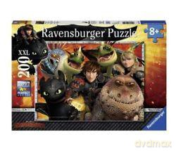 RAVENSBURGER 200 el. XXL - Ja wytresować smoka 2: Hicks, Astrid i smoki [PUZZLE]