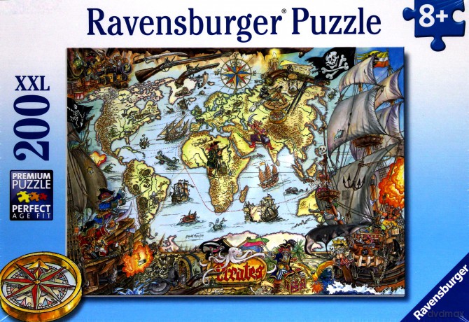 RAVENSBURGER 200 el. XXL Piracka mapa [PUZZLE]