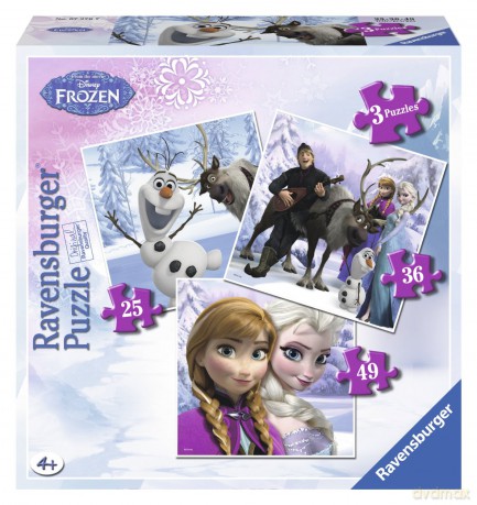 RAVENSBURGER 3 w 1 - Frozen: Przyjaciele [PUZZLE]