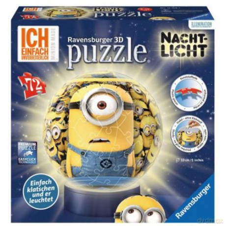 RAVENSBURGER 3D 72 el. - Minionki edycja nocna [PUZZLE]