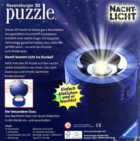 RAVENSBURGER 3D 72 el. - Minionki edycja nocna [PUZZLE]