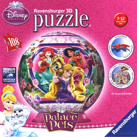 RAVENSBURGER Puzzle kuliste 108 el. - Palace Pets [PUZZLE]