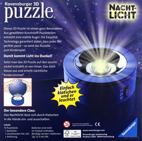 RAVENSBURGER Puzzle kuliste 72 el. - Świat Filly z podświetleniem [PUZZLE]