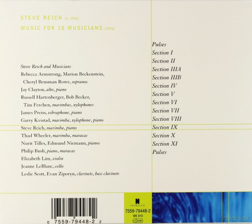 Steve Reich: Music For 18 Musicians [CD]