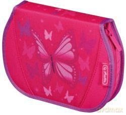 Piórnik z wyposażeniem Flexi Pink Butterfly