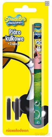 Pióro kulkowe + 2 naboje Sponge Bob