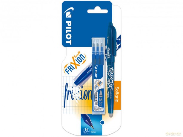 Pióro kulkowe Frixion ball niebieski + 3 wkłady na blistrze