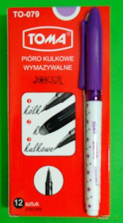 Pióro kulkowe wymazywalne Joker fioletowe
