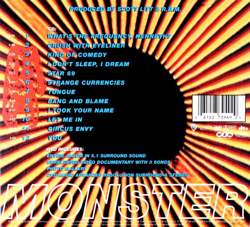 R.E.M.: Monster (digipack) [CD]+[DVD]