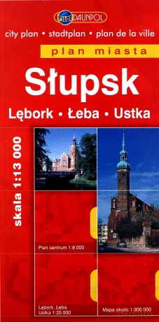 Słupsk Lębork Łeba Ustka Plan miasta 1:13 000