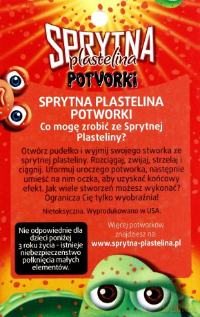 Sprytna plastelina Zielony potworek