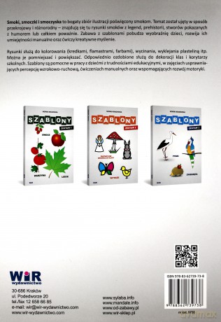 Szablony. Zestaw 4. Smoki, smoczki, smoczyska. - Łukasz Zabdyr [KSIĄŻKA]