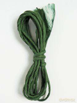 Sznurek ozdobny papierowy 11 cm Ciemnozielony