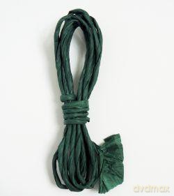 Sznurek ozdobny papierowy 11 cm Ciemnozielony