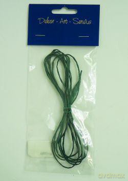 Sznurek ozdobny papierowy 2 cm Ciemnozielony