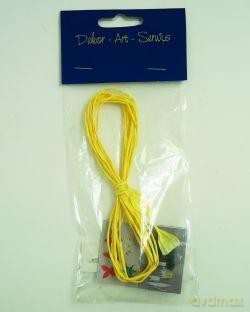 Sznurek ozdobny papierowy 2 cm Żółty