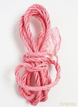 Sznurek ozdobny papierowy 5 cm Jasnoróżowy