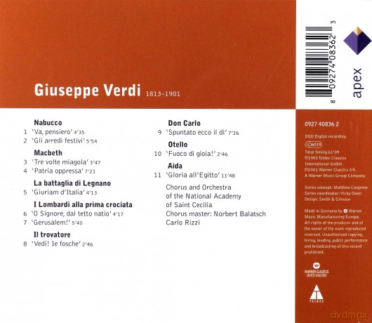 Rizzi/Chorus And Orchestra Of: Verdi: Va Pensiero-Famous Chorus [CD]