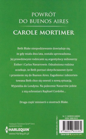 Światowe życie extra. Powrót do Buenos Aires - Carole Mortimer [KSIĄŻKA]