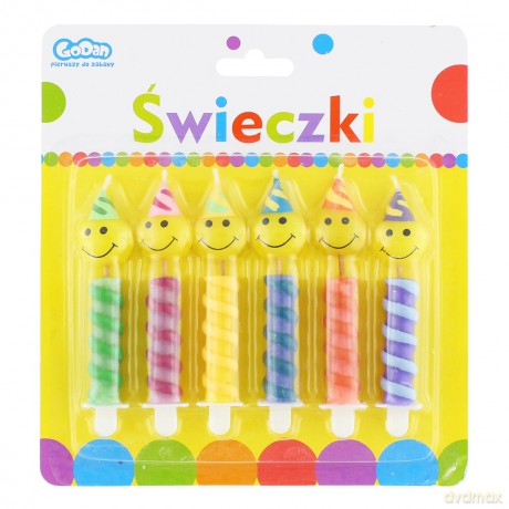 Świeczki Uśmiechy w czapeczkach