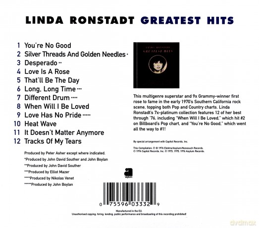 Linda Ronstadt: Greatest Hits (Vol. 1) [CD]