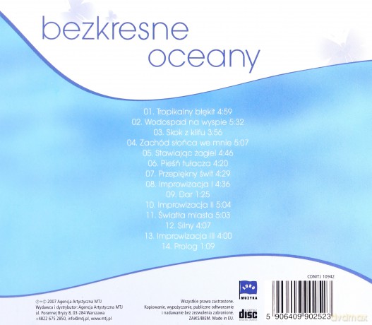 Muzyka Relaksacyjna - Bezkresne Oceany [CD]