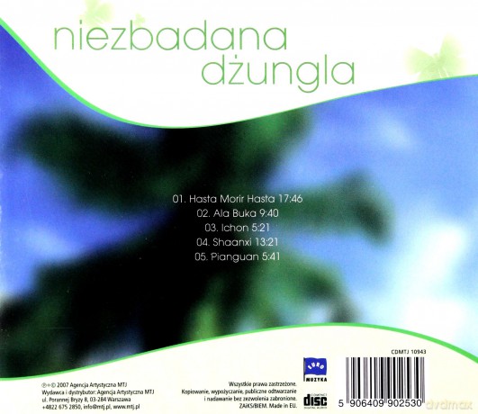 Muzyka Relaksacyjna - Niezbadana Dżungla [CD]