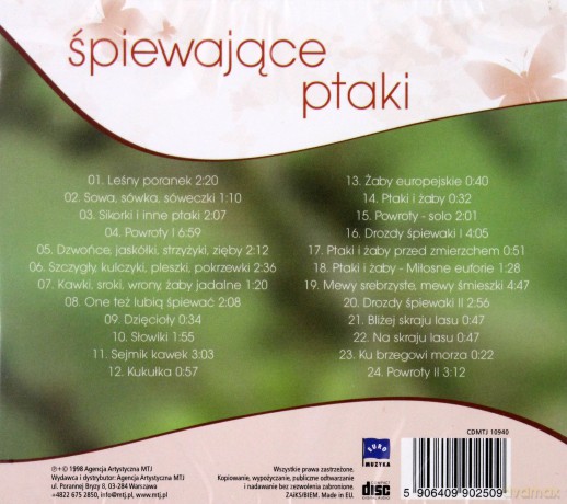 Muzyka Relaksacyjna - Śpiewające Ptaki [CD]