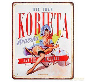 Tablica Vintage pionowa Kobieta