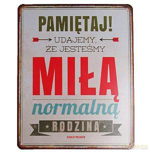 Tablica Vintage pionowa Rodzina
