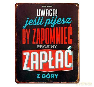 Tablica Vintage pionowa Zapłać