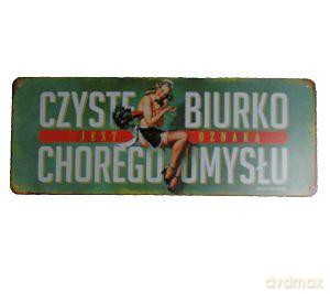 Tablica Vintage pozioma Czyste biurko