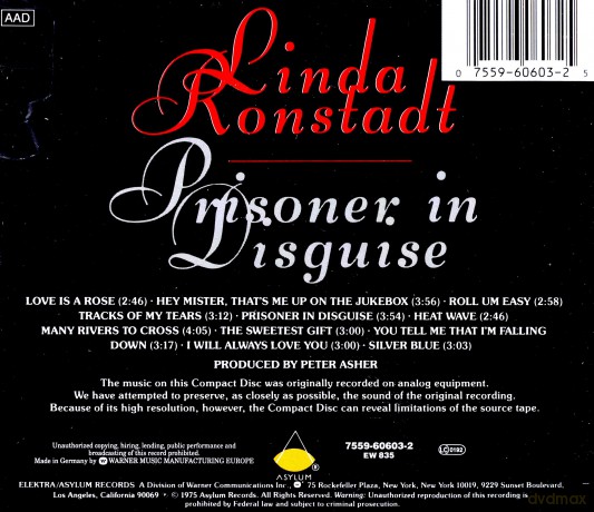Linda Ronstadt: Prisoner In Disguise [CD]