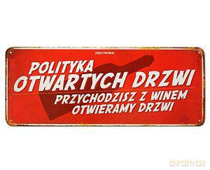 Tablica Vintage pozioma Polityka