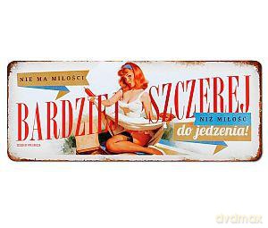 Tablica Vintage pozioma Szczera miłość