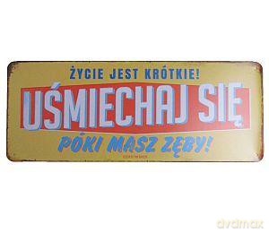 Tablica Vintage pozioma Uśmiechnij się