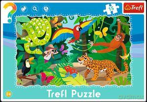 TREFL 15 el. Puzzle ramkowe Las tropikalny [PUZZLE]
