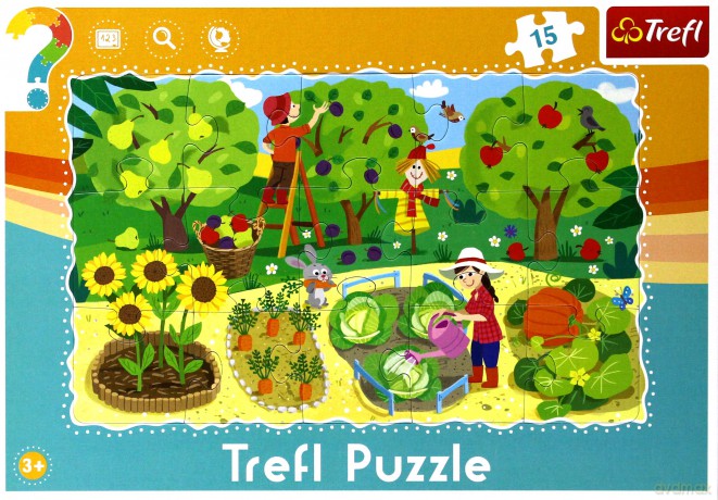 TREFL 15 el. Puzzle ramkowe Ogród [PUZZLE]