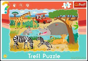 TREFL 15 el. Puzzle ramkowe Safari [PUZZLE]