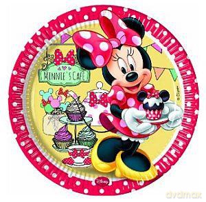 Talerzyki papierowe 23 cm Minnie Cafe