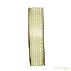 Tasiemka satynowa w kropki - Cream Blush