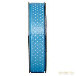 Tasiemka satynowa w kropki - Soothing Blue