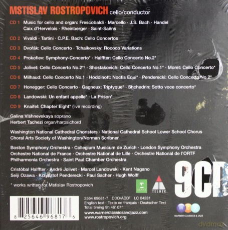 Mstislav Rostropovich/Bso/Onf: Celebration Set-Cello Works [9CD]